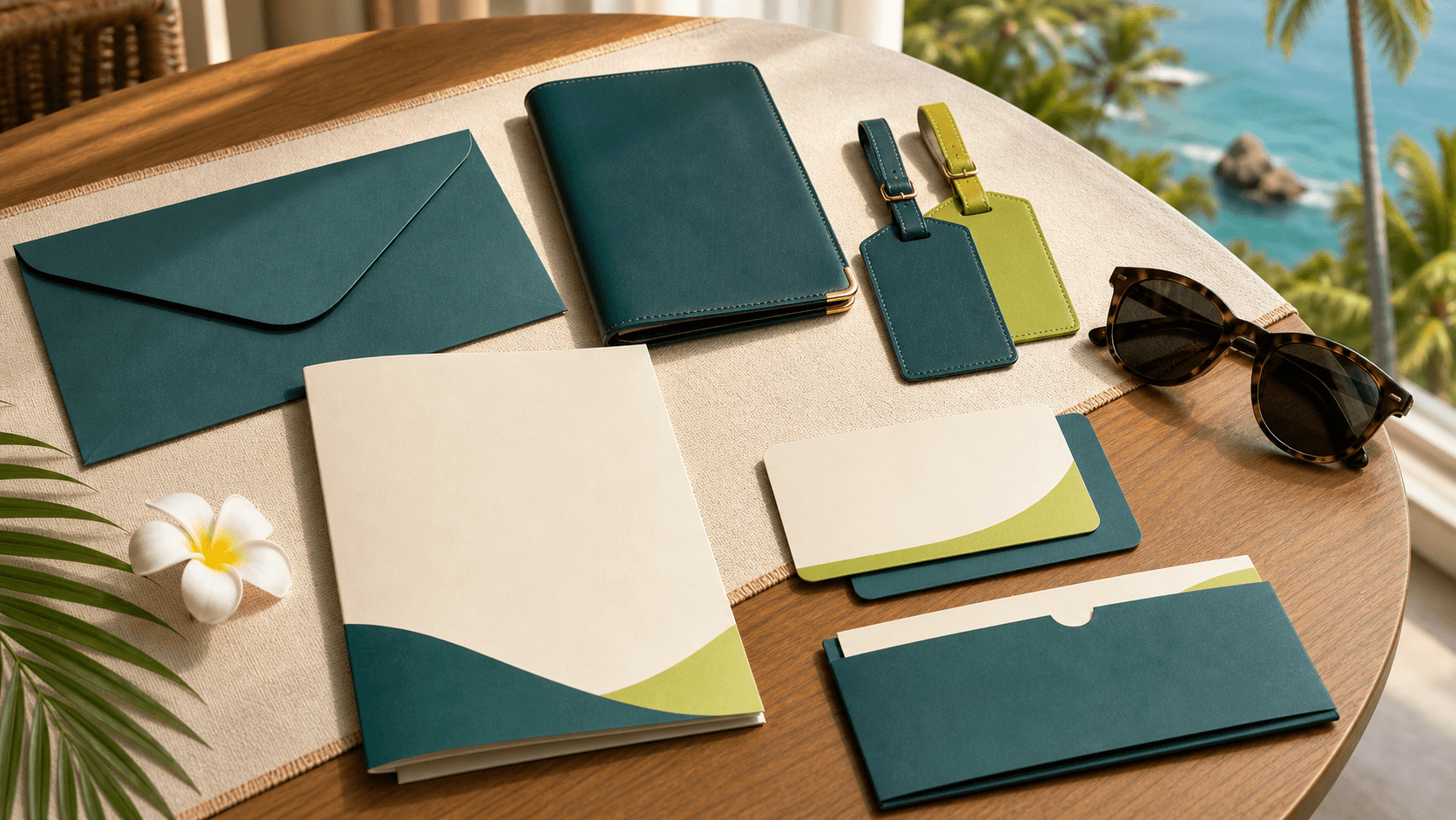 Kit premium de viaje con documentos organizados